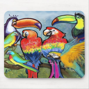 Tropical Birds Mouse Pad