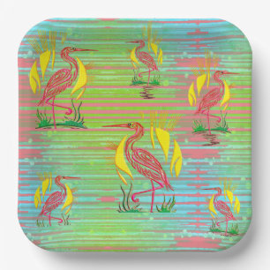 Tropical Birds  Paper Plate
