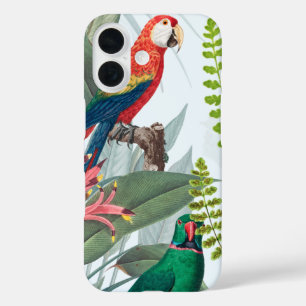 Tropical Birds Parrots & Foliage iPhone 16 Case