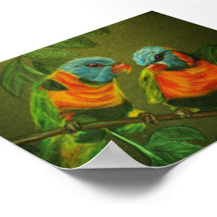 Tropical Birds Poster