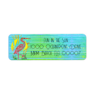 Tropical Birds Return Address Label