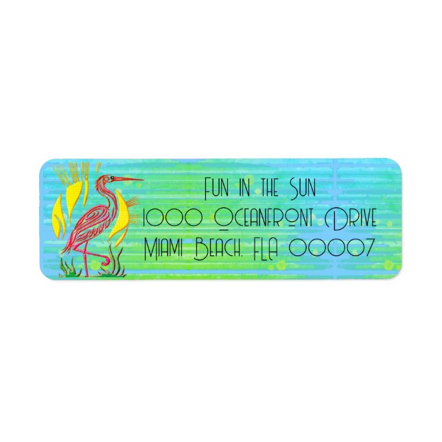 Tropical Birds Return Address Label (Front)