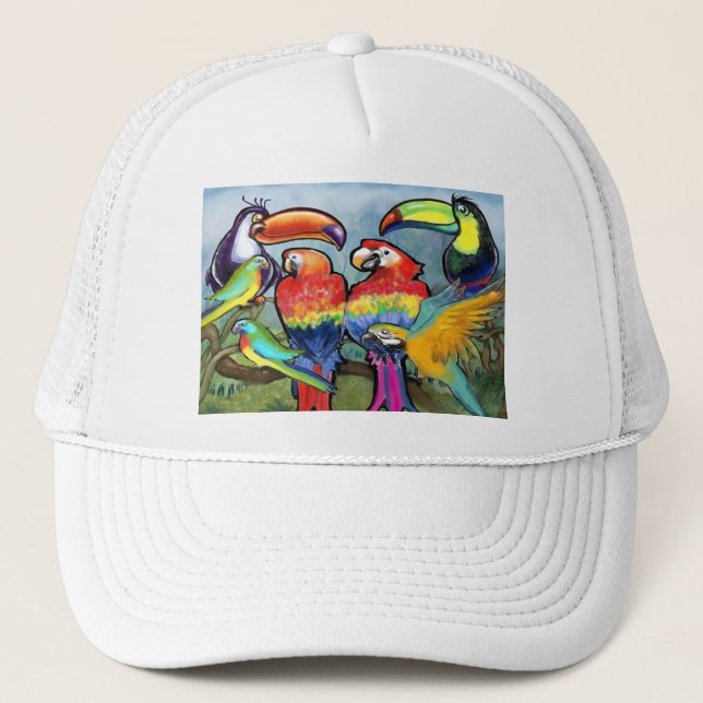 Tropical Birds Trucker Hat (Front)