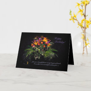 Tropical Birthday Bouquet - Folded Greeting Card