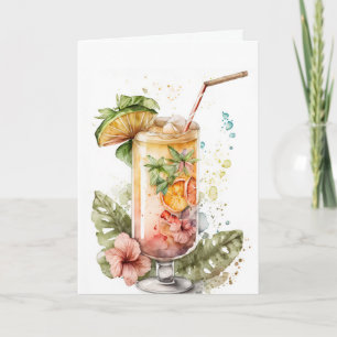 Tropical Birthday Drink Card