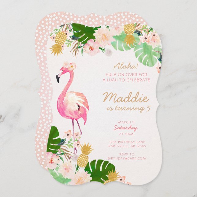 Tropical Birthday Invitation (Front/Back)
