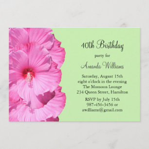 Tropical Birthday Invitation (green)