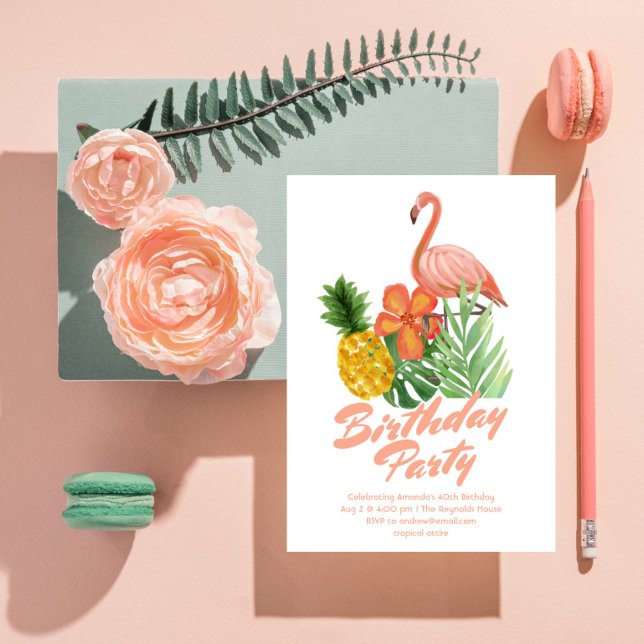Tropical Birthday Party Invitation (Creator Uploaded)