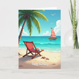 Tropical Birthday Scene Card
