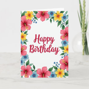 Tropical Birthday Wishes Card