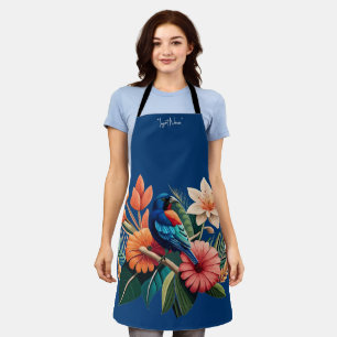 Tropical Bliss: A Vibrant Fusion of Flora Apron