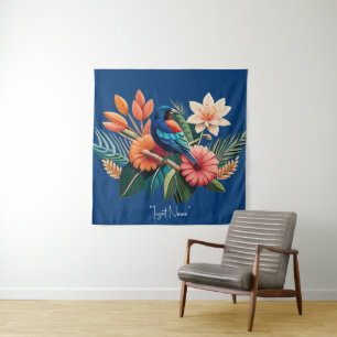 Tropical Bliss: A Vibrant Fusion of Flora Tapestry