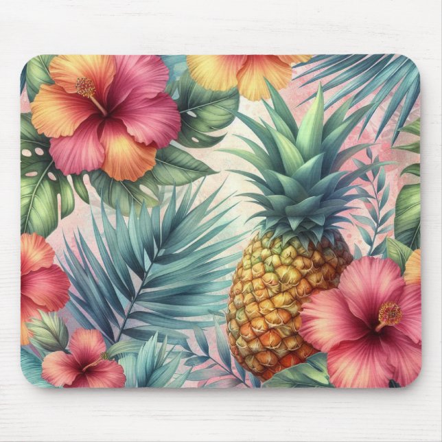 Tropical Bloom Mouse Pad (Front)