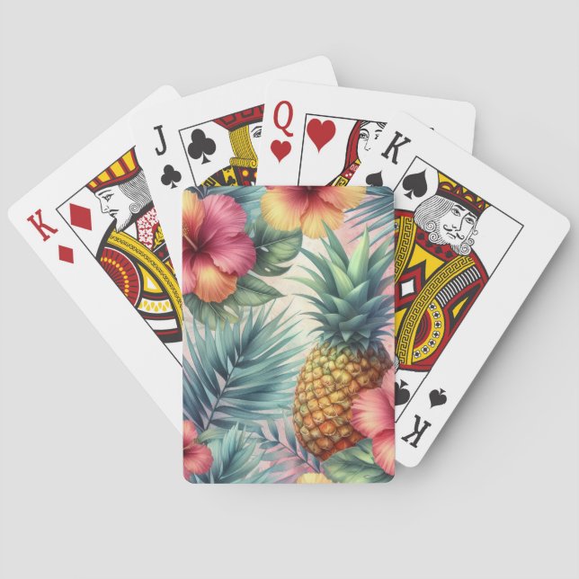 Tropical Bloom Playing Cards (Back)