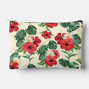 Tropical Blooms of The White Lotus Accessory Pouch