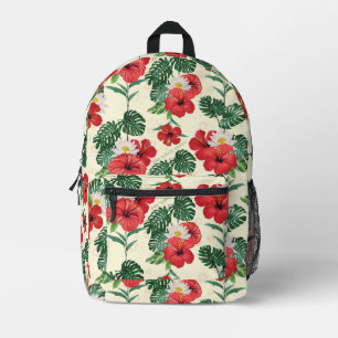Tropical Blooms of The White Lotus Printed Backpack
