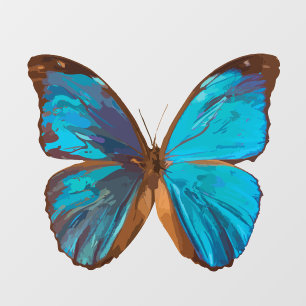 Tropical Blue and Turquoise Gem Coloured Butterfly
