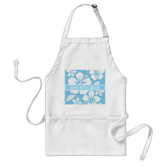 Tropical Blue Beach Flowers Standard Apron