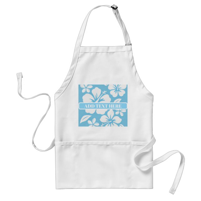 Tropical Blue Beach Flowers Standard Apron (Front)