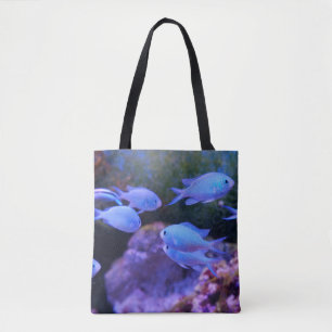 Tropical Blue Fish  Tote Bag