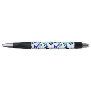 Tropical Blue Green Butterflies Pen