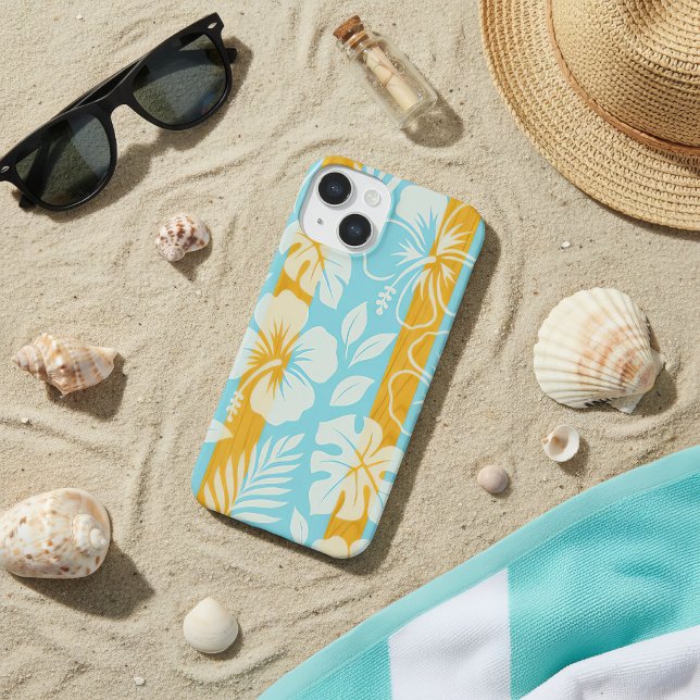 Tropical Blue Hawaiin Beach iPhone Case (coastal beach phone case)
