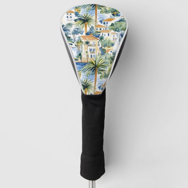 Tropical Blue Mediterranean   Golf Head Cover (Front)