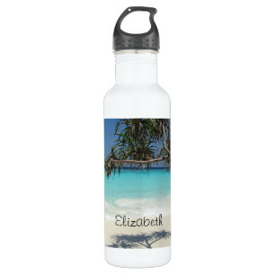 Tropical Blue Ocean Beach Scene Photo 710 Ml Water Bottle