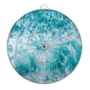Tropical Blue Ocean Waves Dartboard