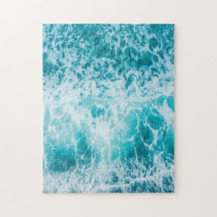Tropical Blue Ocean Waves Jigsaw Puzzle