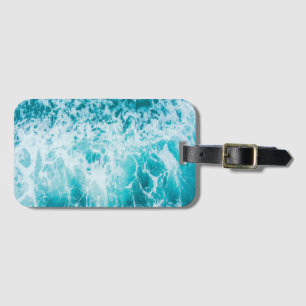 Tropical Blue Ocean Waves Luggage Tag