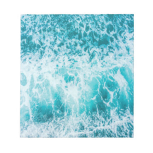 Tropical Blue Ocean Waves Notepad