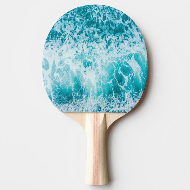 Tropical Blue Ocean Waves Ping Pong Paddle (Front)