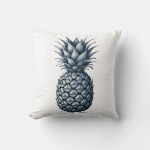 Tropical Blue Pineapple Botanical Cushion