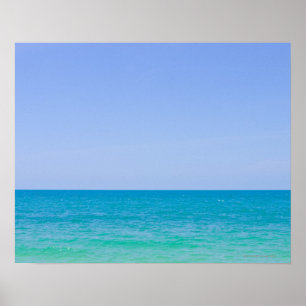Tropical blue sea and sky. poster