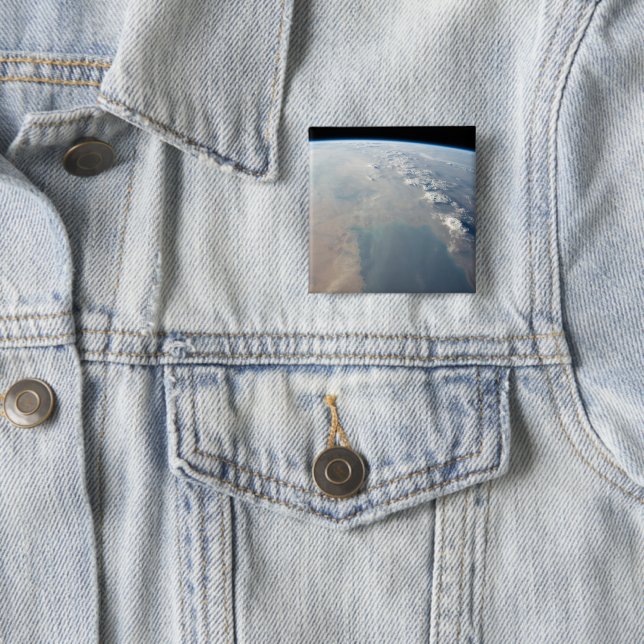 Tropical Blue Waters Of The Persian Gulf. 2 15 Cm Square Badge (In Situ)