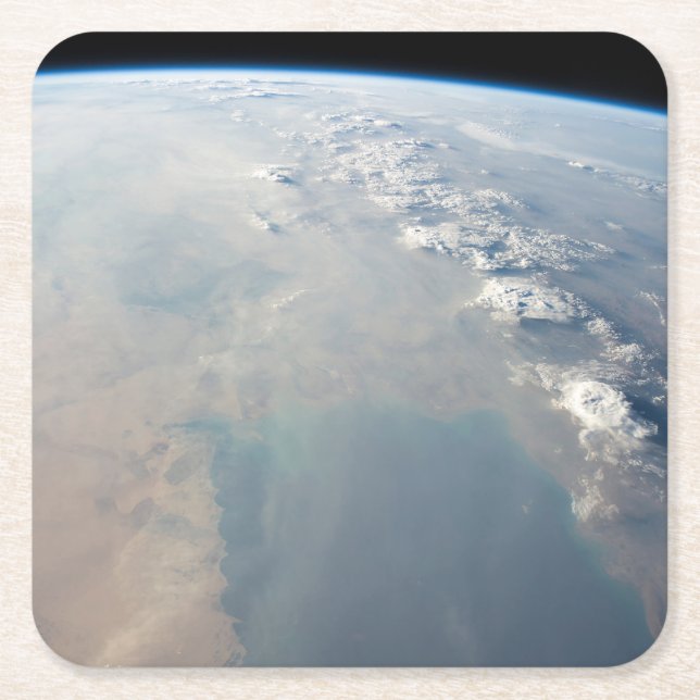 Tropical Blue Waters Of The Persian Gulf. 2 Square Paper Coaster (Front)