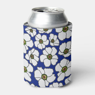 Tropical Blue White Flowers Can Cooler
