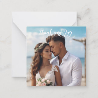 Tropical Blues & Greens Eco Beach Thank You Card