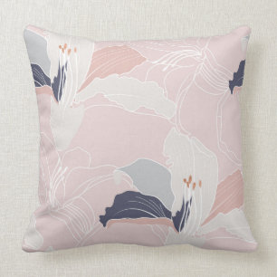 Tropical Blush Large Floral Cushion