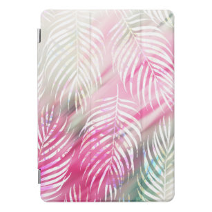 Tropical blush mint green white watercolor floral iPad pro cover