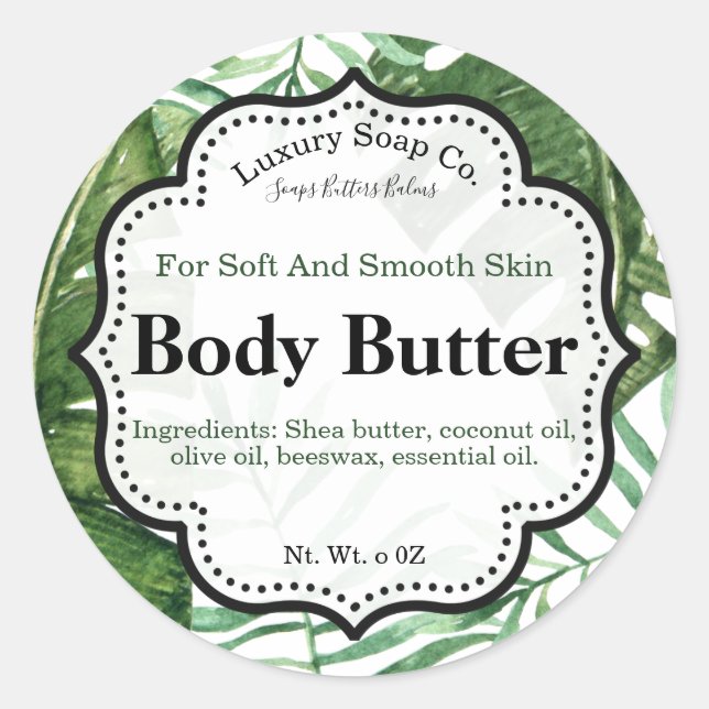Tropical Body Butter Label (Front)