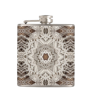 tropical boho chic tribal macrame crochet hip flask