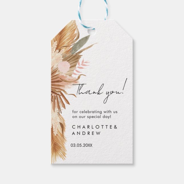 Tropical boho  elegant   gift tags (Front)