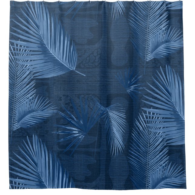 Tropical Boho Shower Curtain (Front)