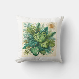 Tropical Boho Throw Pillow Cover