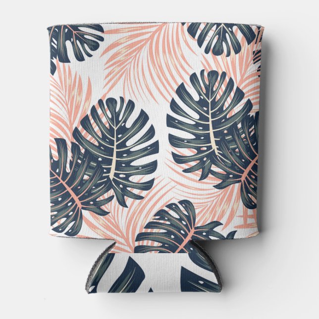 Tropical Botanical, Bright Seamless Pattern. Can Cooler (Front)