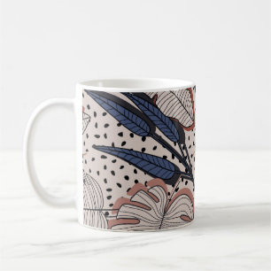 Tropical Botanical Fabric Vintage Illustration Coffee Mug
