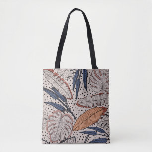 Tropical Botanical Fabric Vintage Illustration Tote Bag