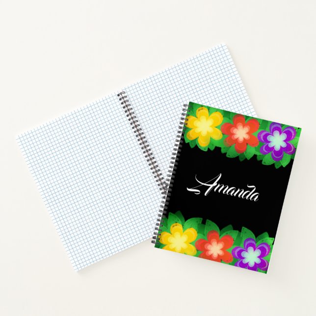 Tropical Botanical Flowers Notebook (Inside)